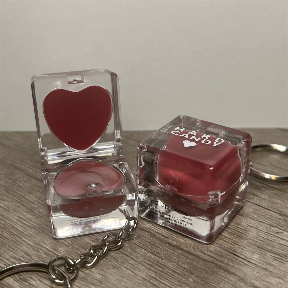 2x ColourPop Heart Shaped Lip Balm Keychain Set Pop Pink Travel Size